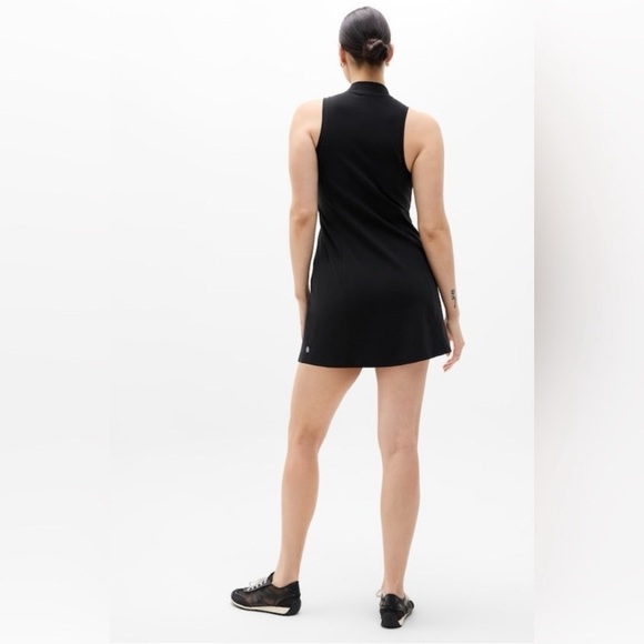 Athleta Black Zip Up Sleeveless Collared Athletic Performance Dress size XXS - Picture 2 of 11